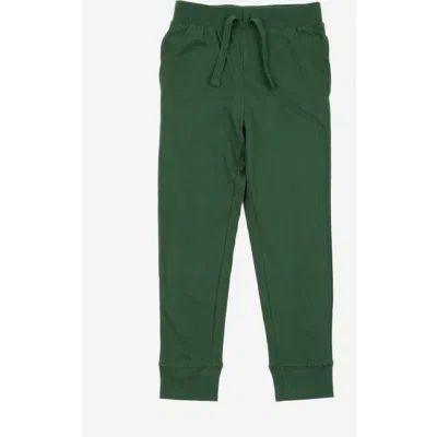 Leveret Kids 100% Cotton Lightweight Jogger Pants In Green