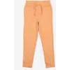 Leveret Kids 100% Cotton Lightweight Jogger Pants In Orange