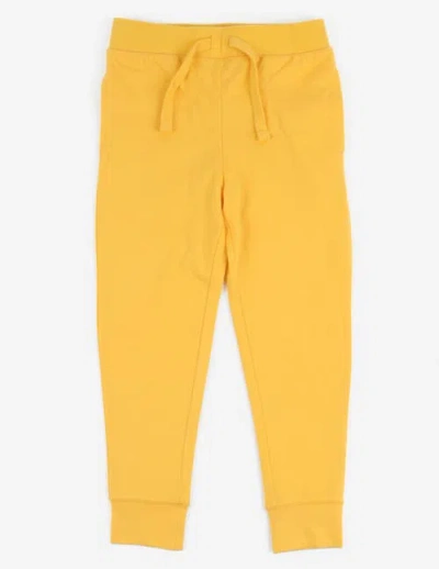 Leveret Kids 100% Cotton Lightweight Jogger Pants In Yellow