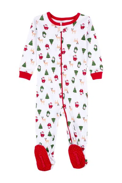 Leveret Babies'  Kids Cotton Footed Printed Pajamas, Animal, Holiday & Fun Prints In Multi