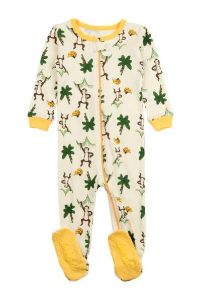 Leveret Babies'  Kids Cotton Footed Printed Pajamas, Animal, Holiday & Fun Prints In Multi