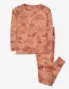 Leveret Kids Cotton Two-piece Pajamas, Stripes, Solids & Tie Dye In Orange