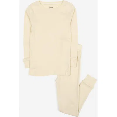 Leveret Kids Cotton Two-piece Pajamas, Stripes, Solids & Tie Dye In Neutral