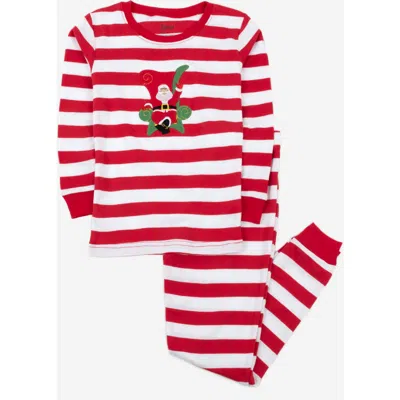 Leveret Kids Cotton Two-piece Printed Holiday Pajamas In Multi