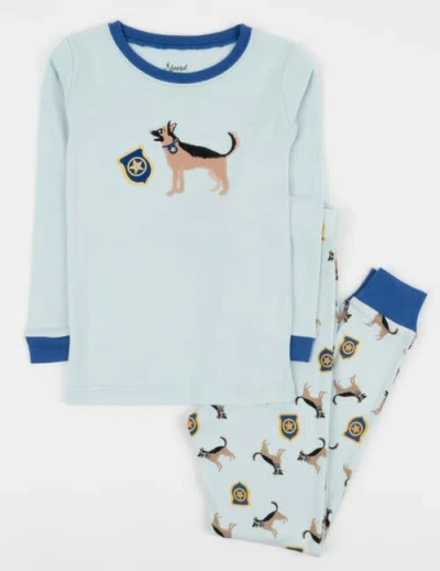 Leveret Kids Cotton Two-piece Printed Pajamas, Vehicles & Machines In Blue