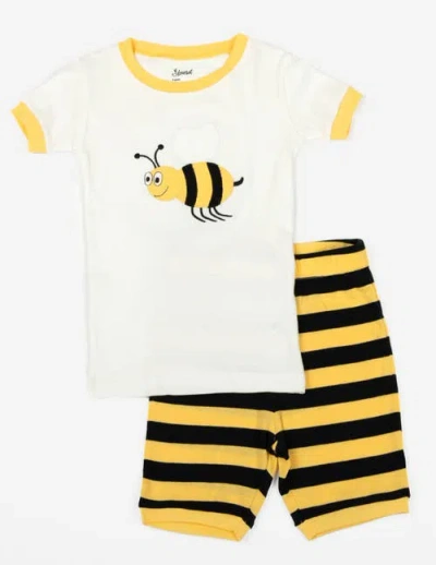 Leveret Kids Cotton Two-piece Short Printed Pajamas, Animals & Characters In Multi