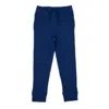 Leveret Kids Drawstring Jogger Pants Boho Solid Color In Blue