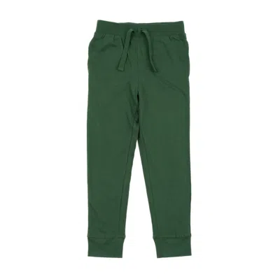 Leveret Kids Drawstring Jogger Pants Boho Solid Color In Green