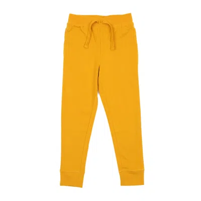 Leveret Kids Drawstring Jogger Pants Boho Solid Color In Yellow
