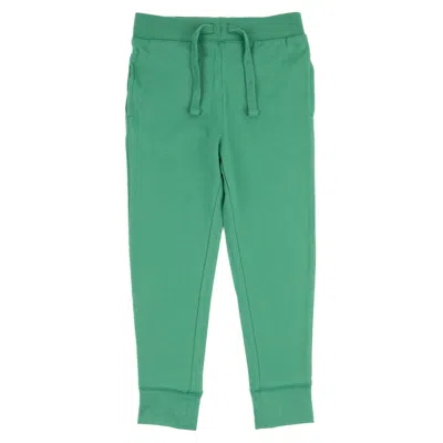 Leveret Kids Drawstring Jogger Pants Classic Solid Color In Green