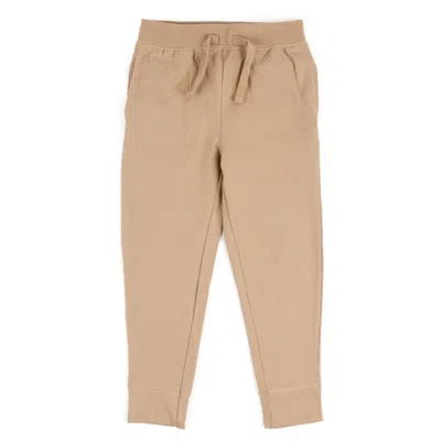 Leveret Kids Drawstring Jogger Pants Neutral Solid Color