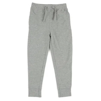 Leveret Kids Drawstring Jogger Pants Neutral Solid Color In Gray