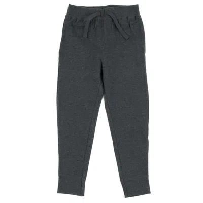 Leveret Kids Drawstring Jogger Pants Neutral Solid Color In Grey