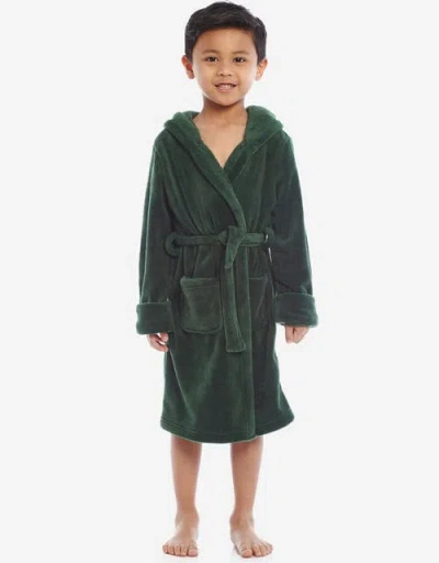 Leveret Kids Fleece Hooded Robe, Solid Colors In Multi