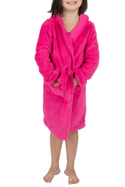 Leveret Kids Fleece Robe, Shawl Collar, Solid Colors In Pink