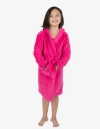 Leveret Kids Fleece Robe, Shawl Collar, Solid Colors In Pink