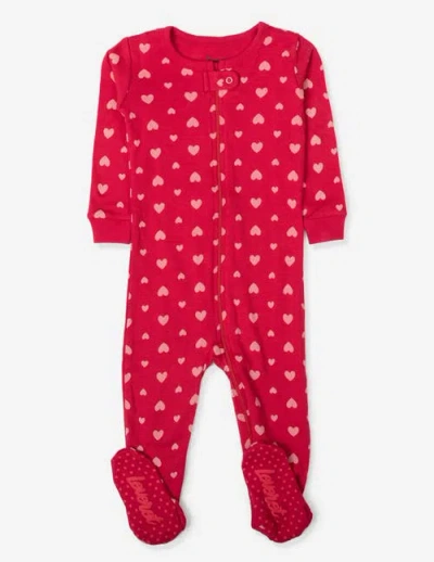 Leveret Kids Footed Cotton Matching Family Pajamas, Whimsy & Fantasy Prints In Red