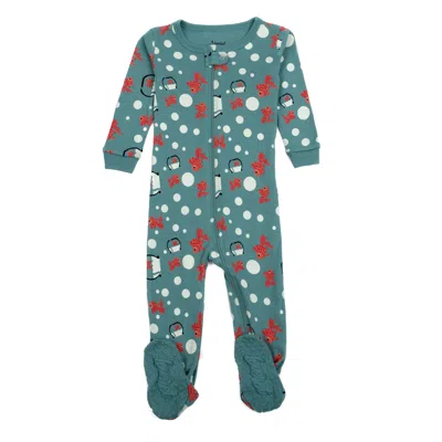 Leveret Kids Footed Cotton Pajamas Fish Tank In Multi