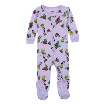 Leveret Babies' Kids Footed Cotton Pajamas Hula In Multi