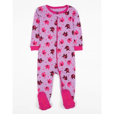 Leveret Kids Footed Printed Cotton Matching Family Pajamas, Animal Kingdom Prints In Multi