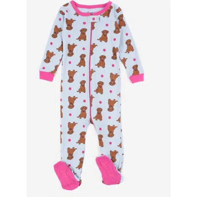 Leveret Kids Footed Printed Cotton Matching Family Pajamas, Animal Kingdom Prints In Multi