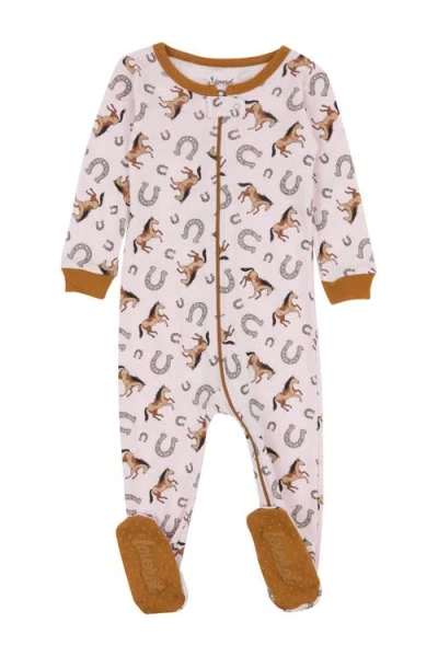Leveret Babies'  Kids Footed Printed Cotton Matching Family Pajamas, Coordinated Prints In Multi