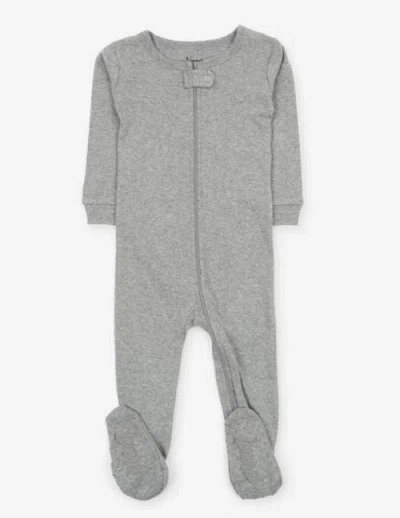 Leveret Kids Footed Solid Cotton Matching Family Pajamas In Multi