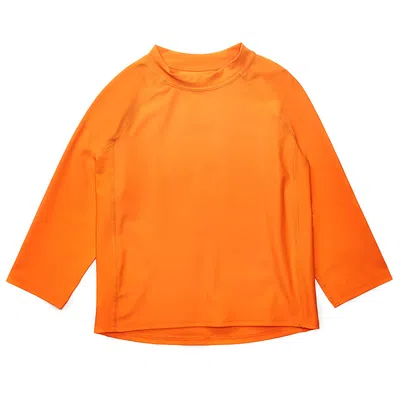 Leveret Kids Long Sleeve Rash Guard In Orange