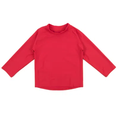 Leveret Babies' Kids Long Sleeve Rash Guard In Red
