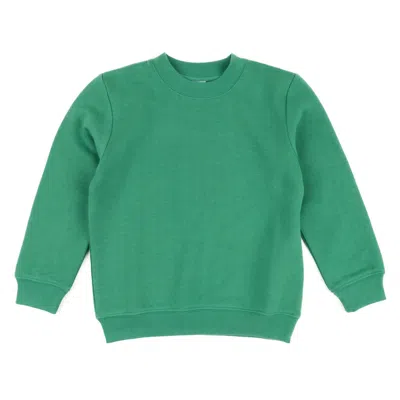 Leveret Kids Long Sleeve Sweatshirt Classic Solid Color In Green
