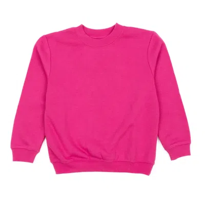 Leveret Kids Long Sleeve Sweatshirt Classic Solid Color In Pink