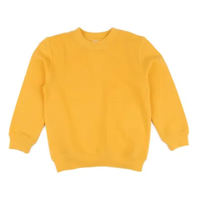 Leveret Kids Long Sleeve Sweatshirt Classic Solid Color In Yellow