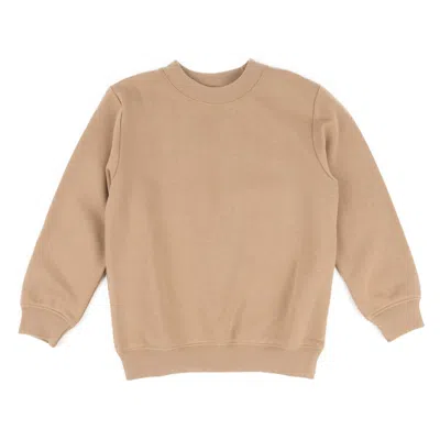 Leveret Kids Long Sleeve Sweatshirt Neutral Solid Color