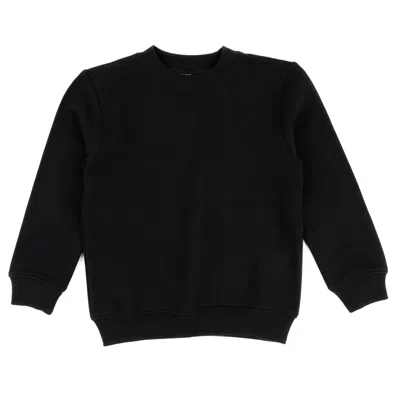 Leveret Kids Long Sleeve Sweatshirt Neutral Solid Color In Black