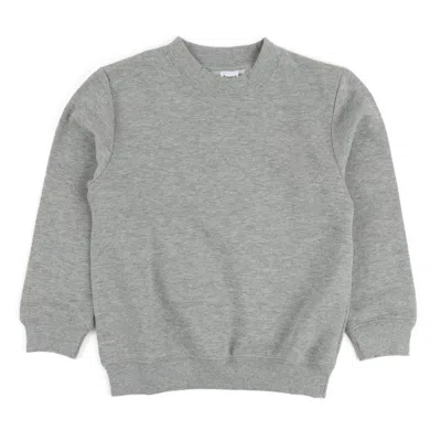 Leveret Kids Long Sleeve Sweatshirt Neutral Solid Color In Gray