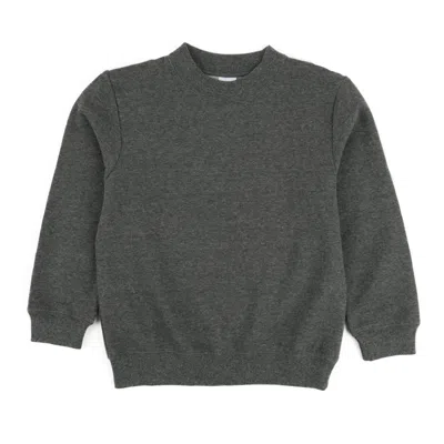 Leveret Kids Long Sleeve Sweatshirt Neutral Solid Color In Grey
