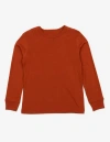 Leveret Kids Long Sleeve T-shirt, 100% Cotton, Solid Colors In Brown