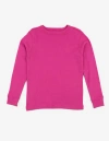 Leveret Kids Long Sleeve T-shirt, 100% Cotton, Solid Colors In Pink