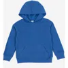 Leveret Kids Pullover Hoodie, Cotton Blend, Kangaroo Pocket, Solid Colors In Blue