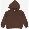 Leveret Kids Pullover Hoodie, Cotton Blend, Kangaroo Pocket, Solid Colors In Brown