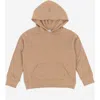 Leveret Kids Pullover Hoodie, Cotton Blend, Kangaroo Pocket, Solid Colors In Brown