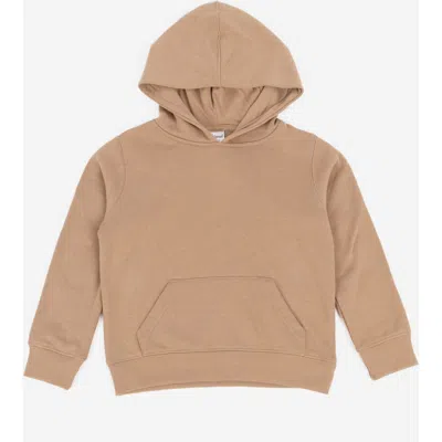 Leveret Kids Pullover Hoodie, Cotton Blend, Kangaroo Pocket, Solid Colors In Brown