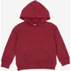 Leveret Kids Pullover Hoodie, Cotton Blend, Kangaroo Pocket, Solid Colors In Burgundy