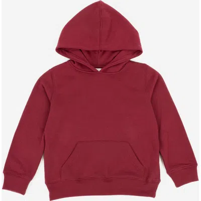 Leveret Kids Pullover Hoodie, Cotton Blend, Kangaroo Pocket, Solid Colors In Burgundy