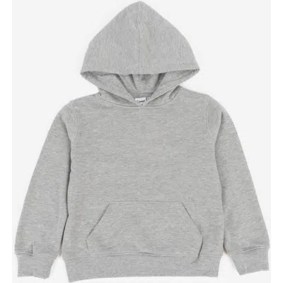 Leveret Kids Pullover Hoodie, Cotton Blend, Kangaroo Pocket, Solid Colors In Gray