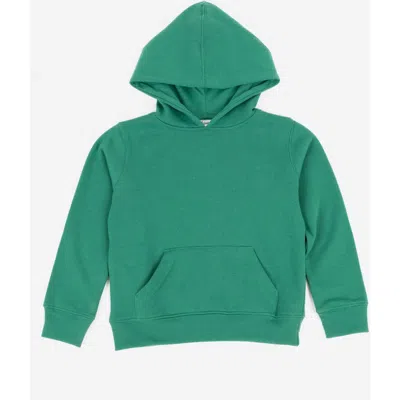 Leveret Kids Pullover Hoodie, Cotton Blend, Kangaroo Pocket, Solid Colors In Green