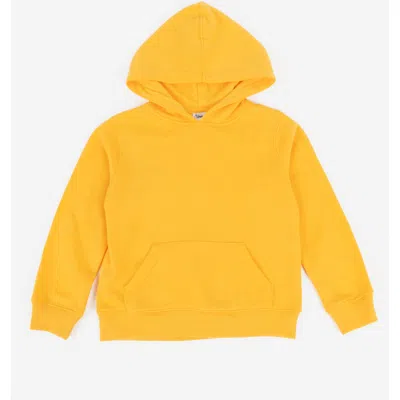 Leveret Kids Pullover Hoodie, Cotton Blend, Kangaroo Pocket, Solid Colors In Yellow