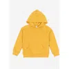 Leveret Kids Pullover Hoodie, Cotton Blend, Kangaroo Pocket, Solid Colors In Yellow
