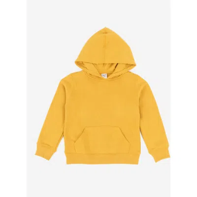 Leveret Kids Pullover Hoodie, Cotton Blend, Kangaroo Pocket, Solid Colors In Yellow