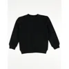 Leveret Kids Pullover Sweatshirt, Long Sleeve, Solid Colors In Black